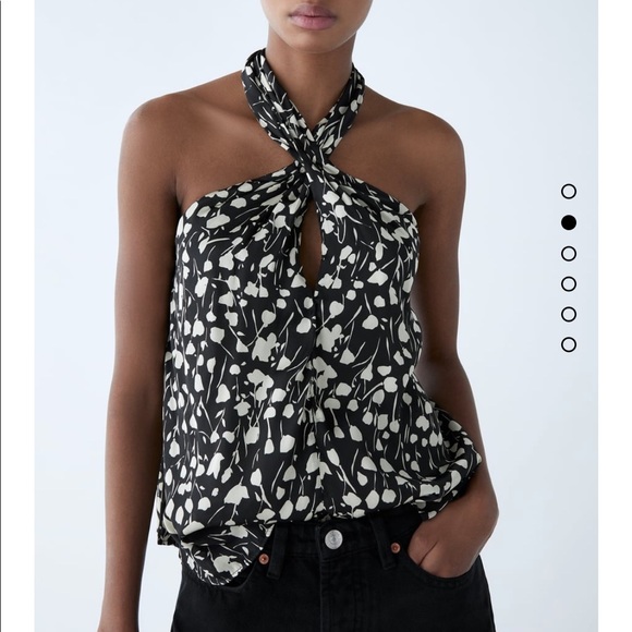 Zara Tops - ZARA FLOWY PRINT TOP